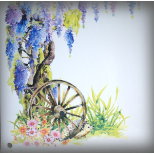 décor Glycine Roue