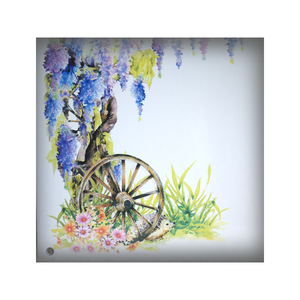 Wisteria wheel decoration