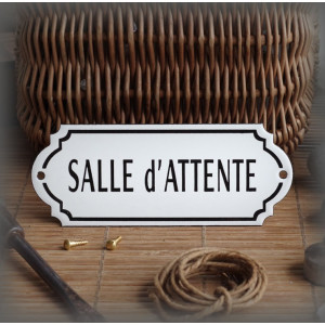 Plaque émaillée "Salle d'attente" pour votre Cabinet Médical
