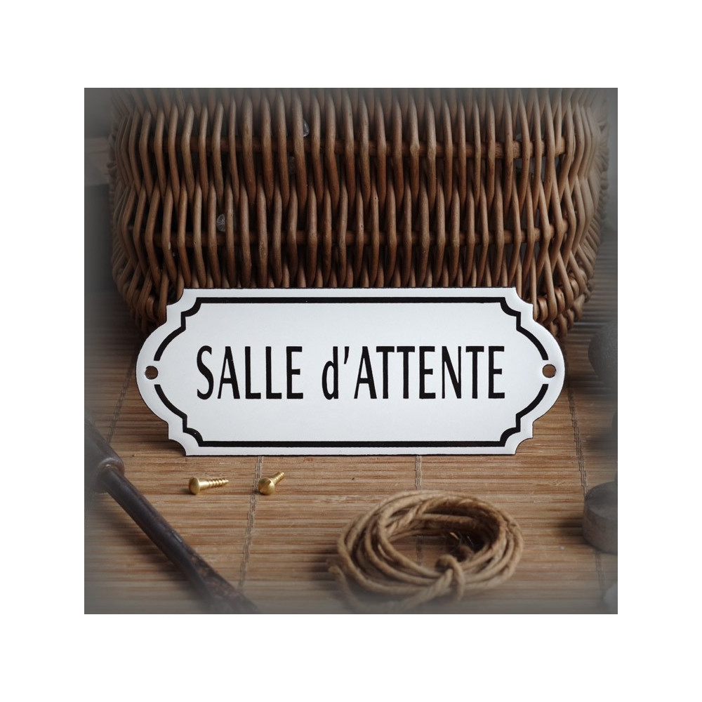 Plaque émaillée "Salle d'attente" pour votre Cabinet Médical
