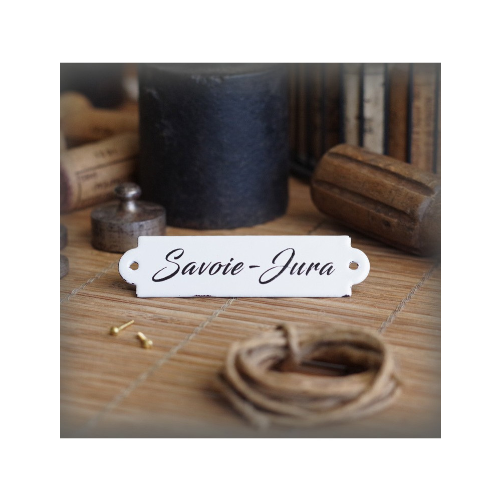 enamel label : Savoir-Jura