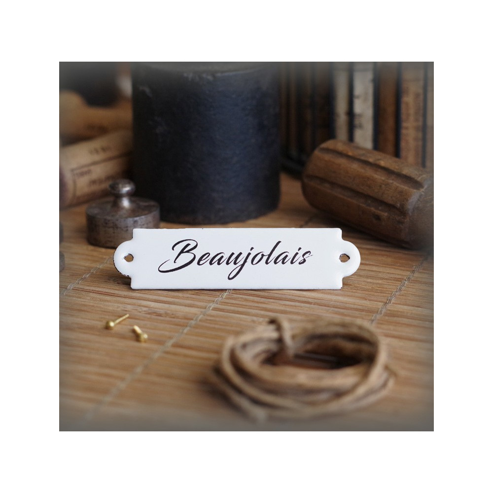 étiquette émaillée : Beaujolais