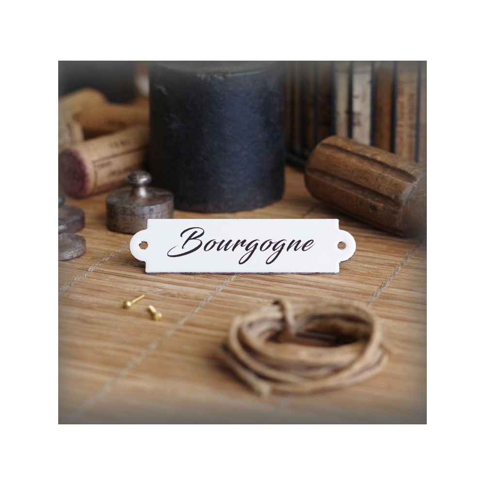étiquette émaillée : Bourgogne
