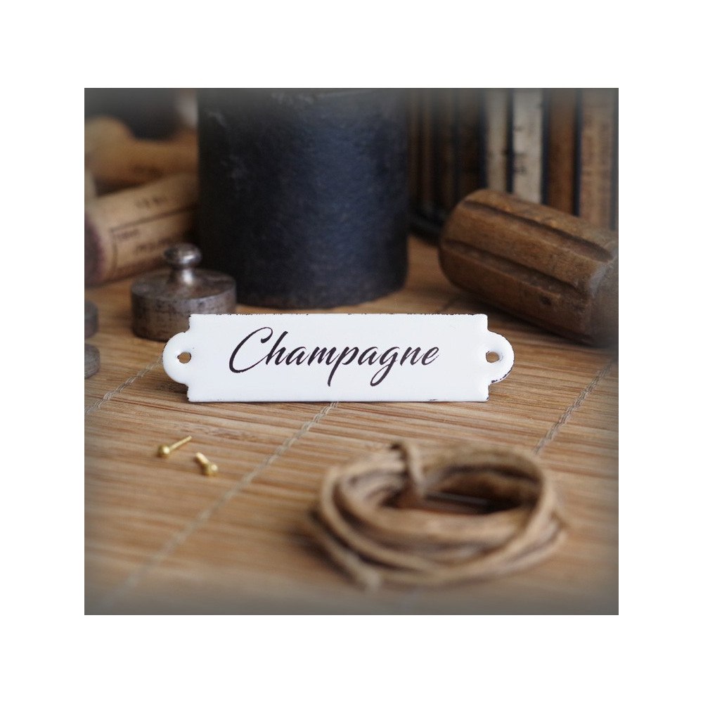 étiquette émaillée : Champagne