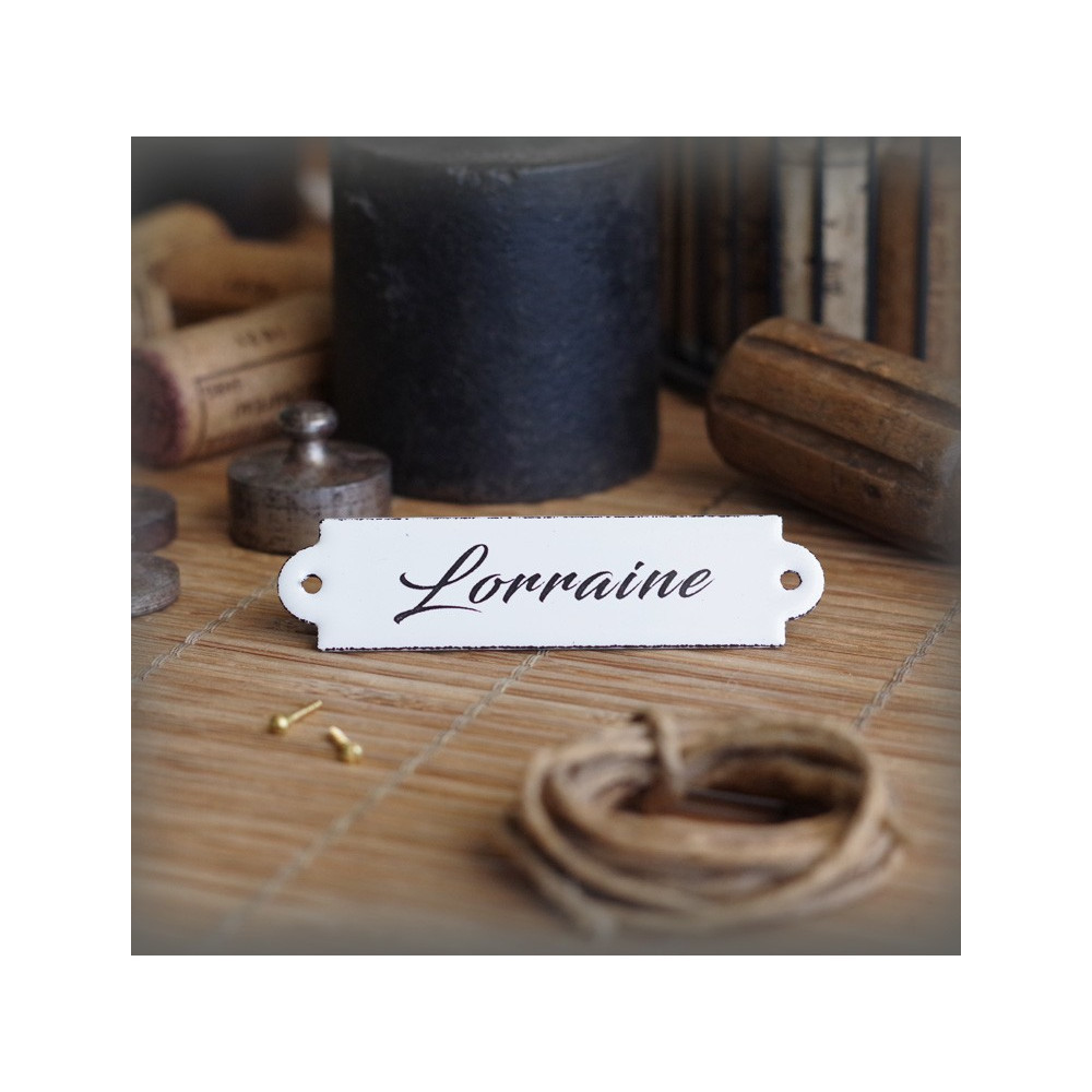 étiquette émaillée : Lorraine