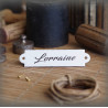 enamel label : Lorraine