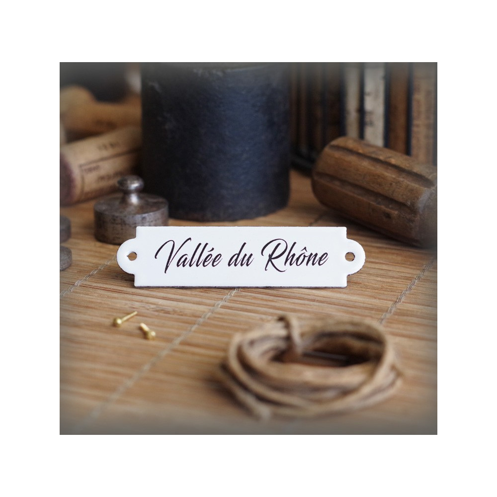 étiquette émaillée : Vallée du Rhône