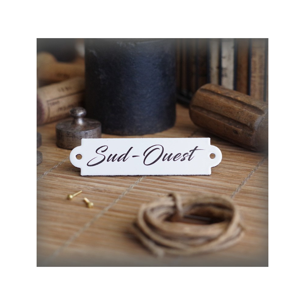 étiquette émaillée : Sud-Ouest