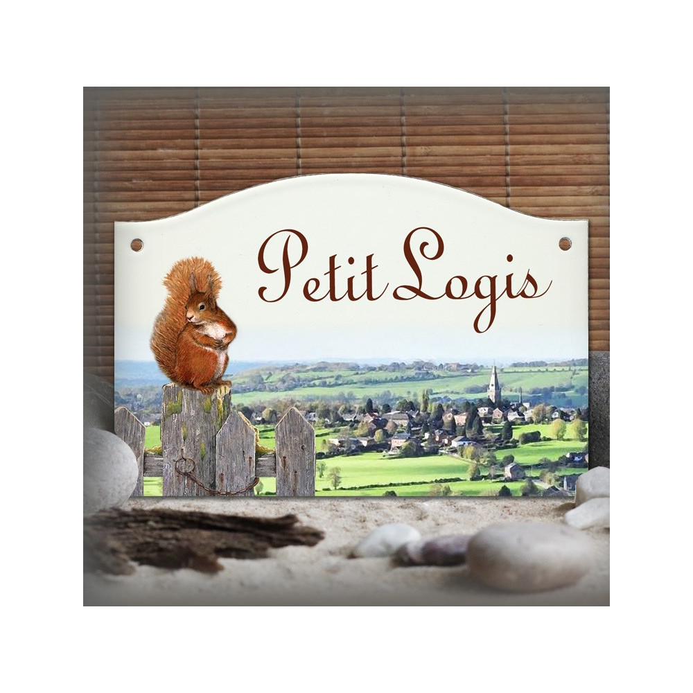Plaque émaillée 13,5x20cm avec votre création, votre propre décor