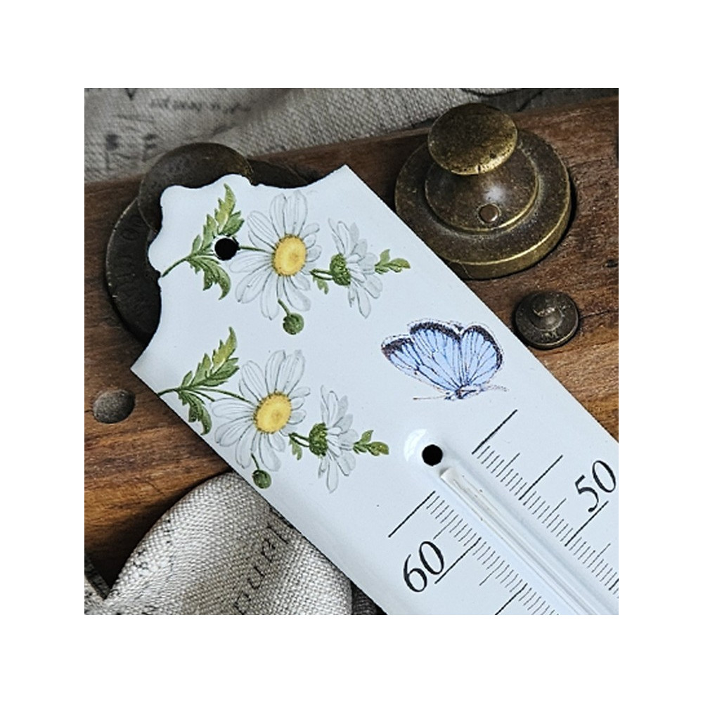 Enamel thermometer Daisies zoom